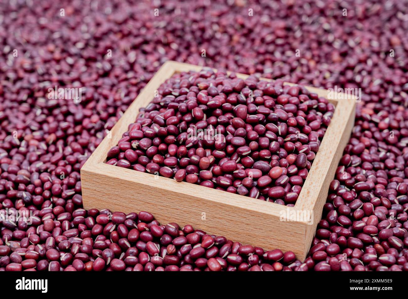 Fond et texture des haricots Adzuki, gros plan Banque D'Images