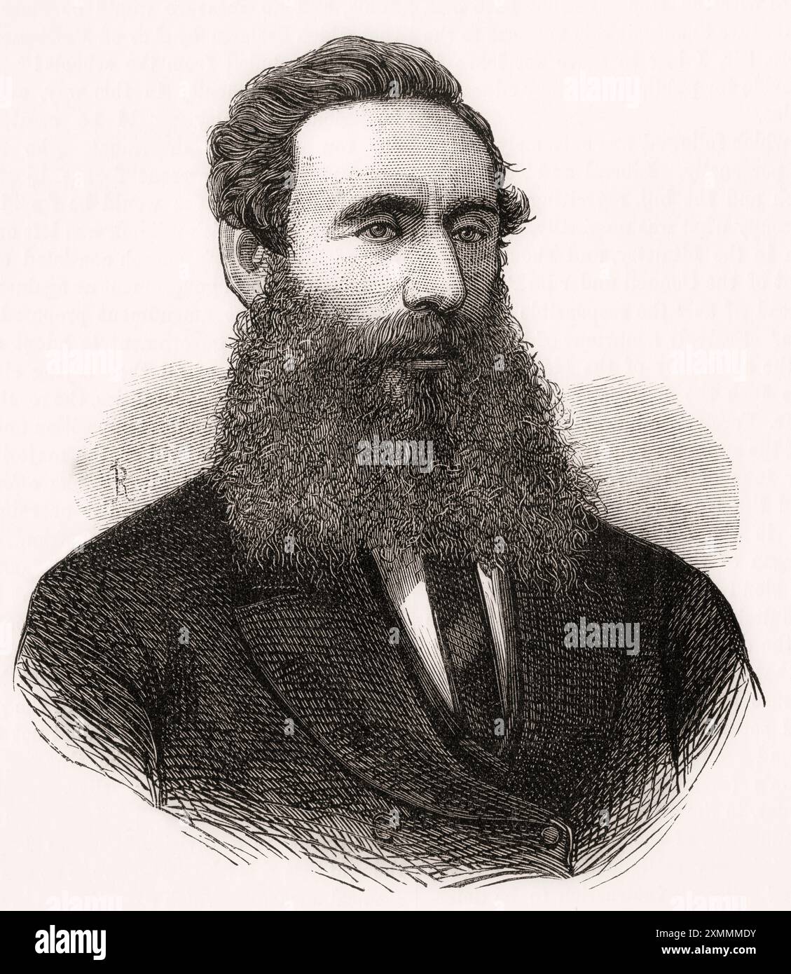 Anthony John Mundella, 1825 – 1897. Fabricant anglais et plus tard député du Parti libéral et ministre du Cabinet. Extrait de Cassell's Illustrated History of England, publié vers 1880. Banque D'Images