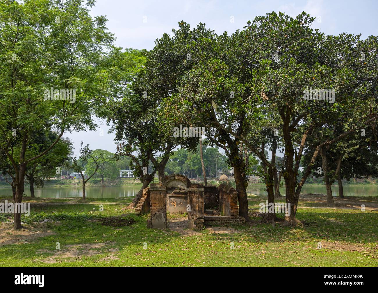 Pakutia Zamindar Bari étang, division de Dhaka, Nagarpur, Bangladesh Banque D'Images