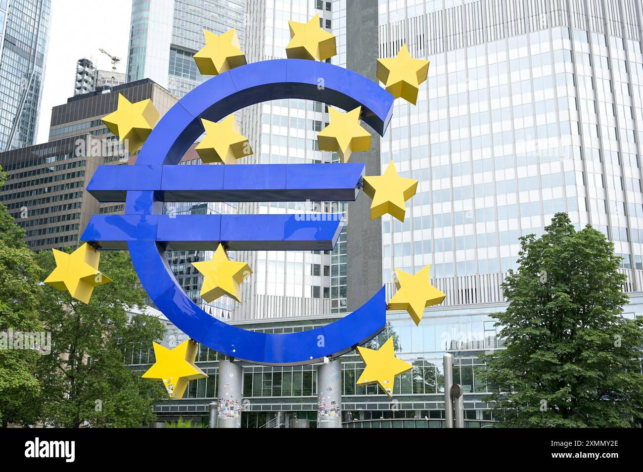 ALLEMAGNE, Francfort, BCE Banque centrale européenne, devise Euro symbol / DEUTSCHLAND, Frankfurt, EZB Europäische Zentralbank, Euro Zeichen Banque D'Images