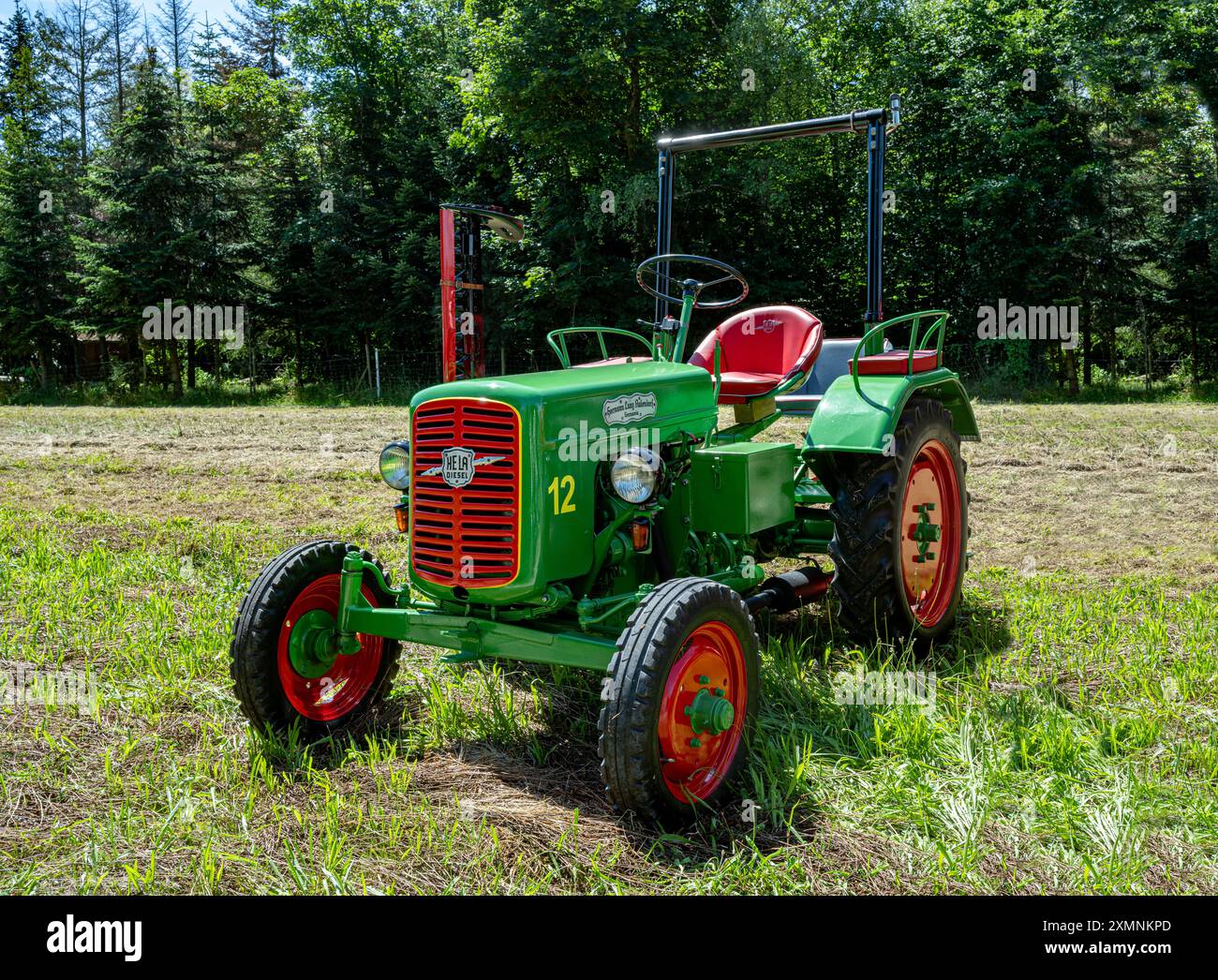 Historique Lanz Hela D12 tracteur, cylindrée , 905/850, CH, 12, année de construction, 1953-1954 Banque D'Images