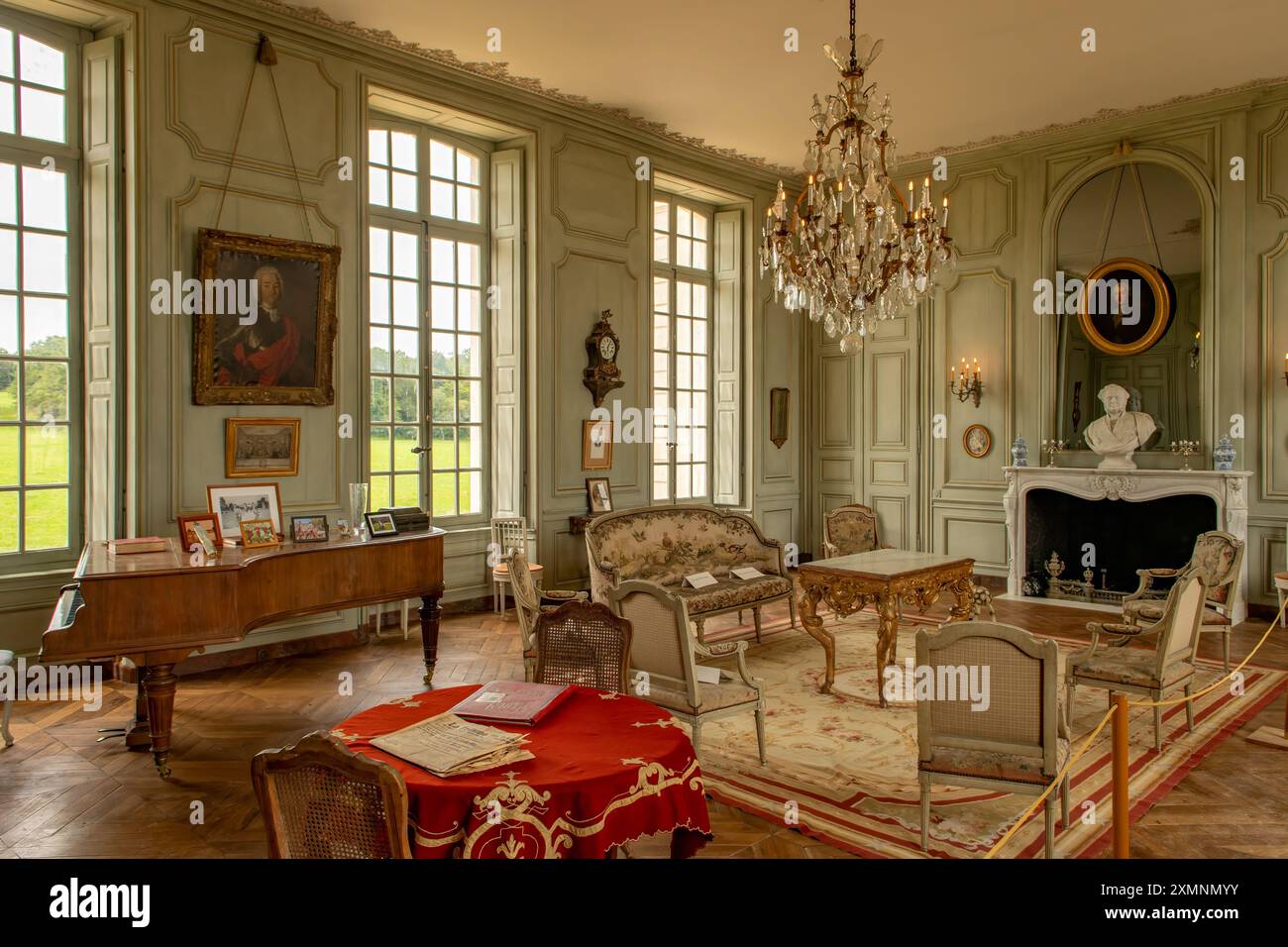 A l'intérieur du Château de Vaux, près de Foucheres, Champagne, France Banque D'Images