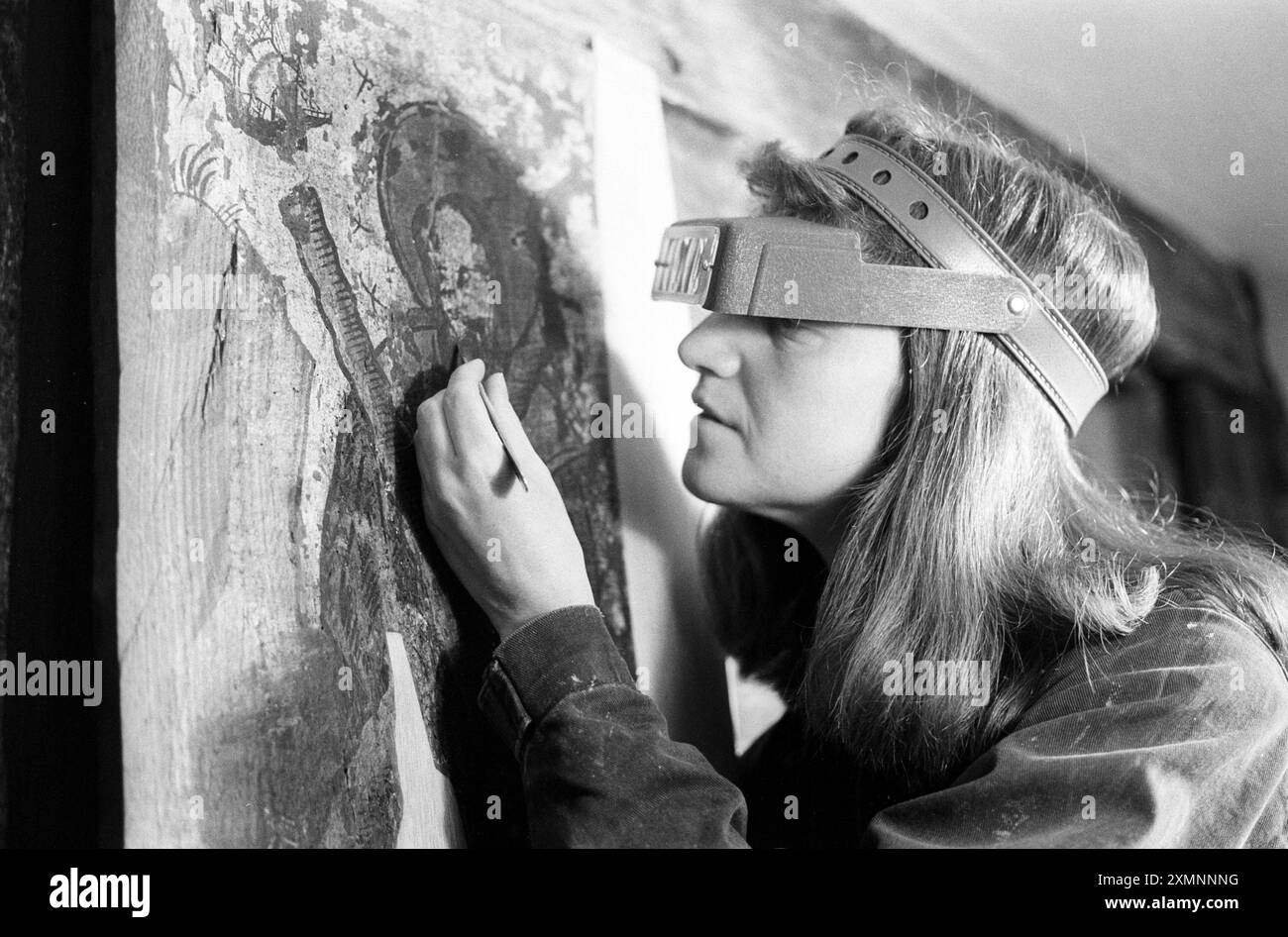 Écran peint du XVIe siècle 22 juillet 1992 photo de Roger Bamber Banque D'Images