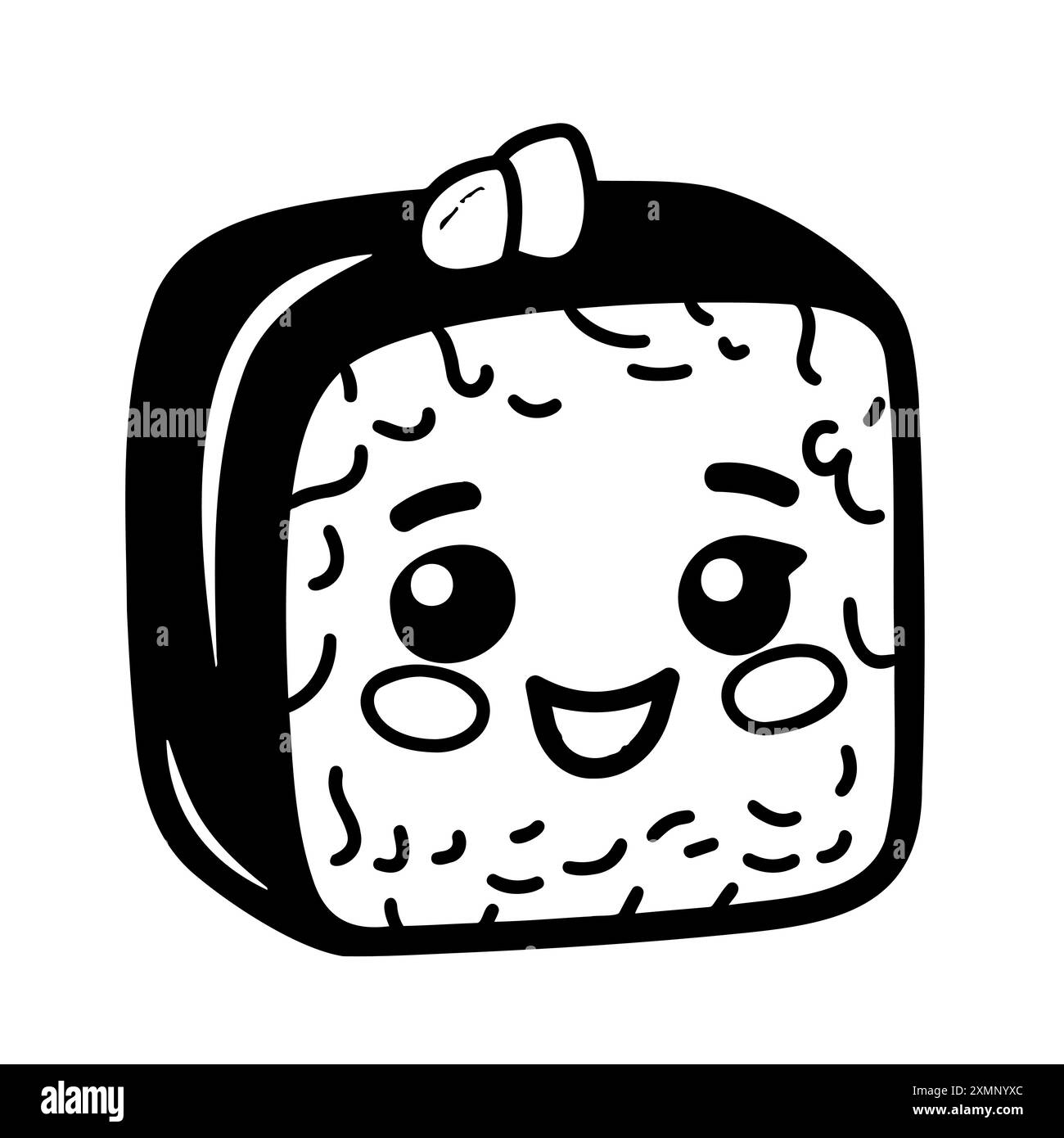 Illustration de personnage Happy Sushi Roll Illustration de Vecteur