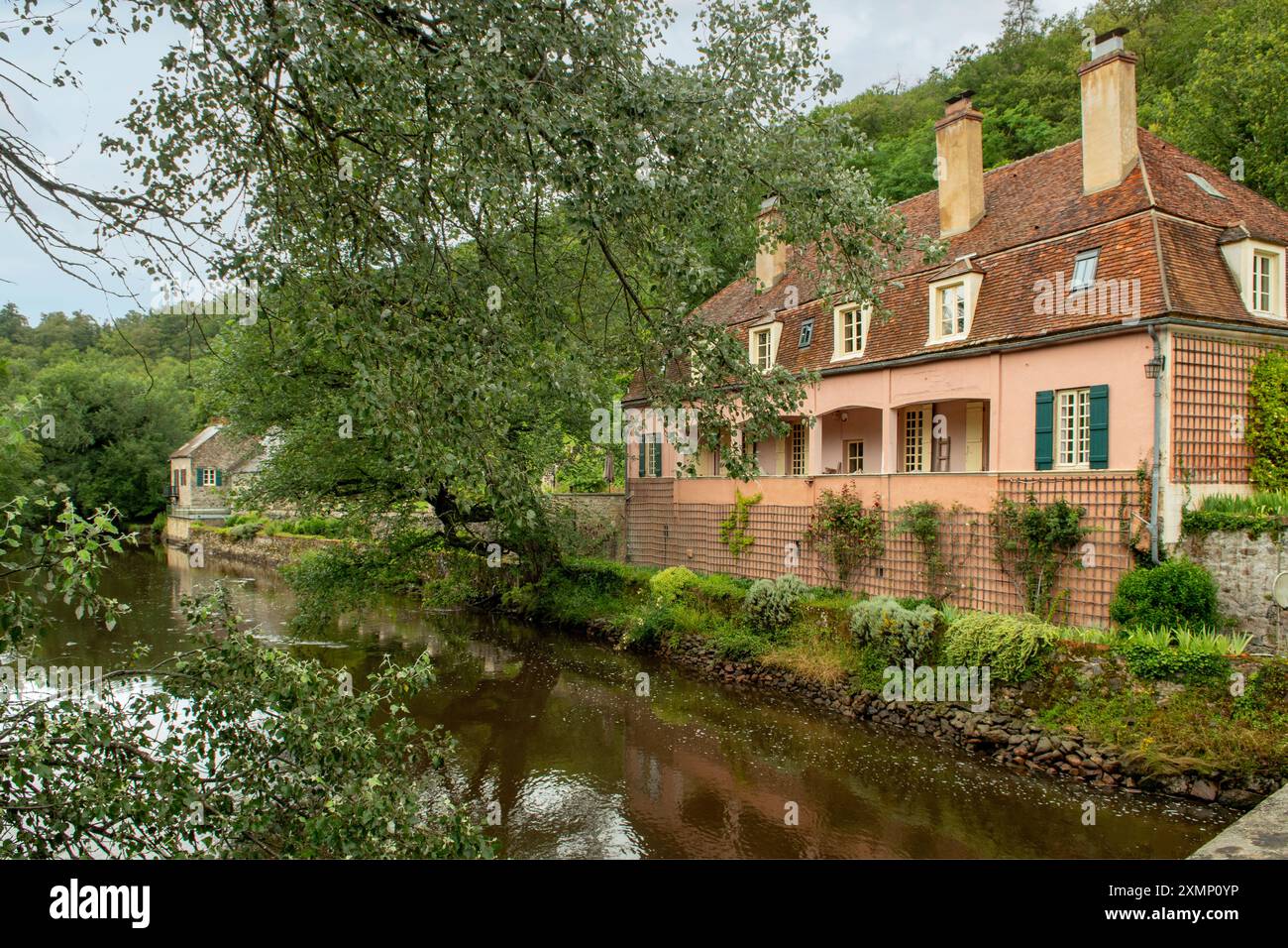 River Cure, Cure, Bourgogne, France Banque D'Images