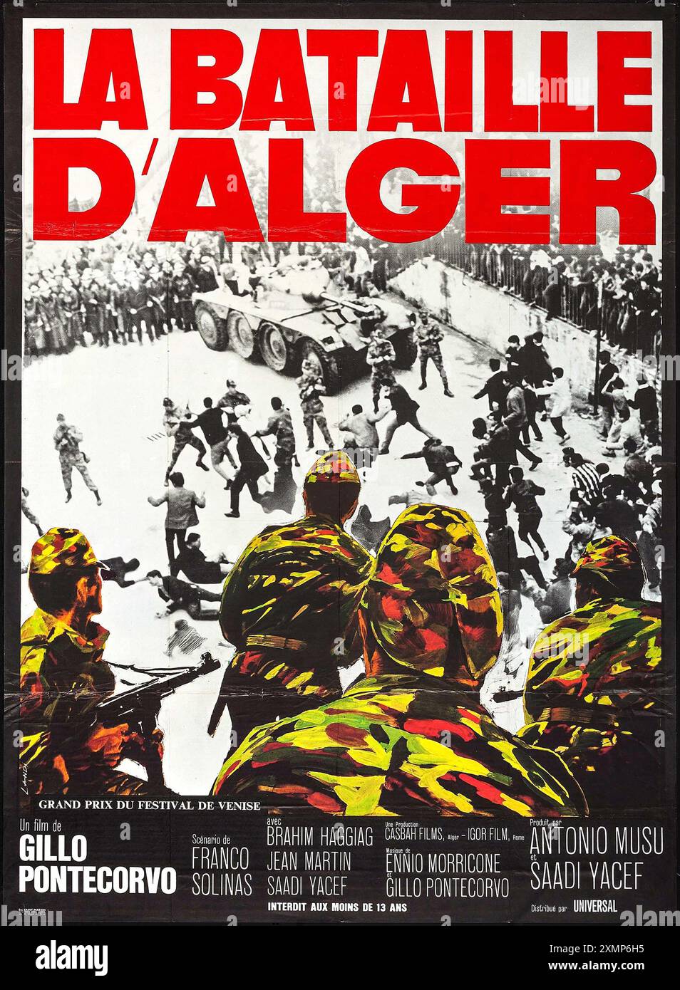 La Battaglia di Algeri année : 1965 Algérie / Italie réalisateur : Gillo Pontecorvo affiche française Banque D'Images