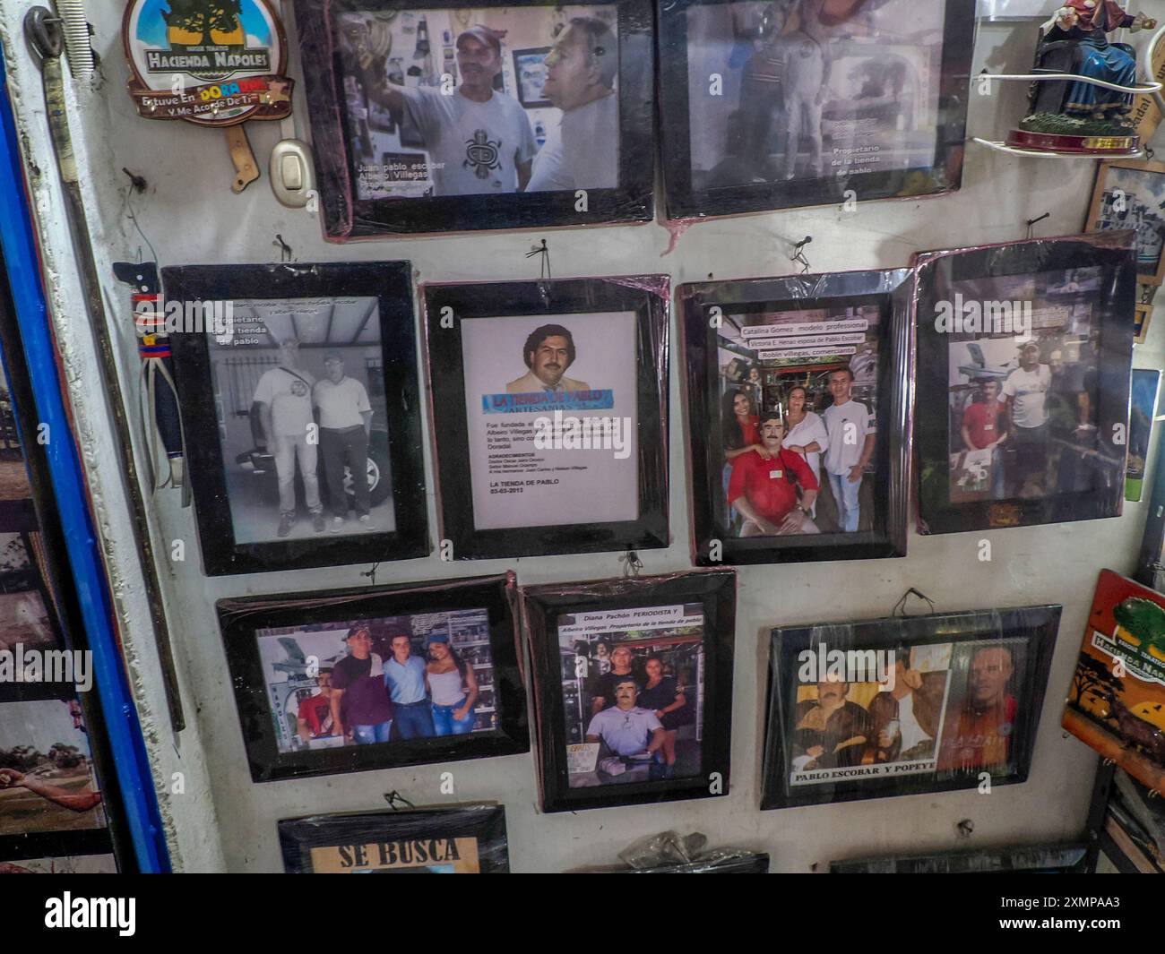 DORADAL, COLOMBIE - 08 JUILLET 2024 la Tienda de Pablo, musée de la boutique touristique Escobar Banque D'Images