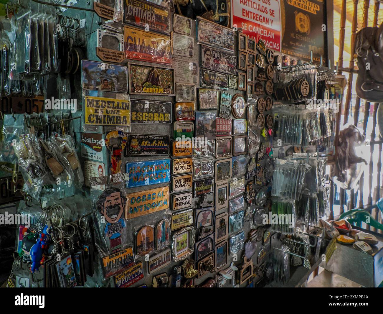DORADAL, COLOMBIE - 08 JUILLET 2024 la Tienda de Pablo, musée de la boutique touristique Escobar Banque D'Images
