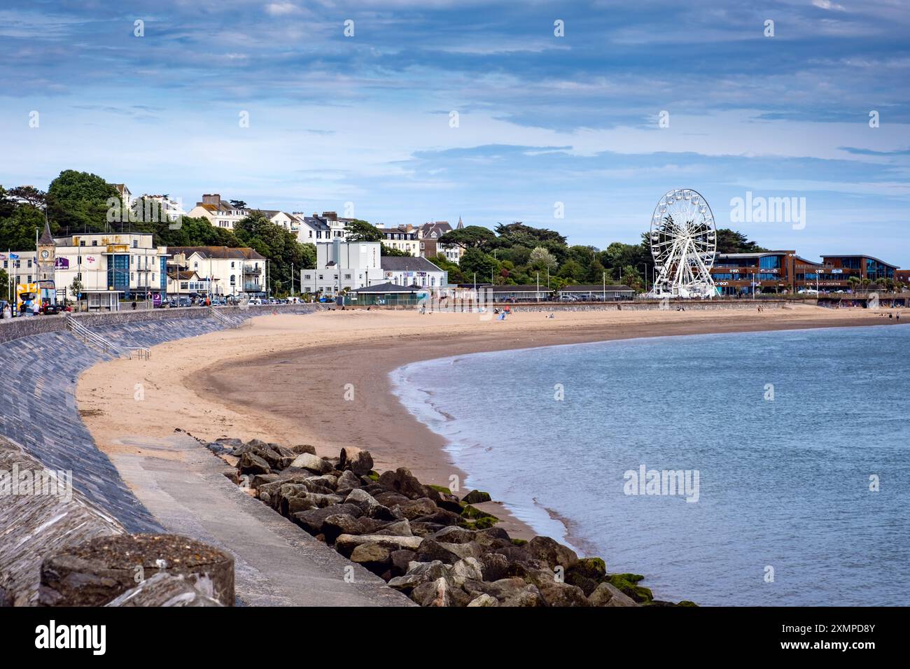 Plage d'Exmouth et front de mer dans l'est du Devon, Royaume-Uni Banque D'Images