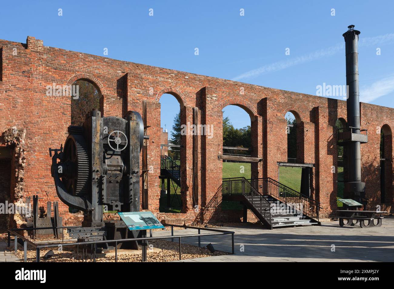 Ruines de Tredegar Iron Works, maintenant une guerre civile Visitors Centre, Richmond, Virginia Banque D'Images