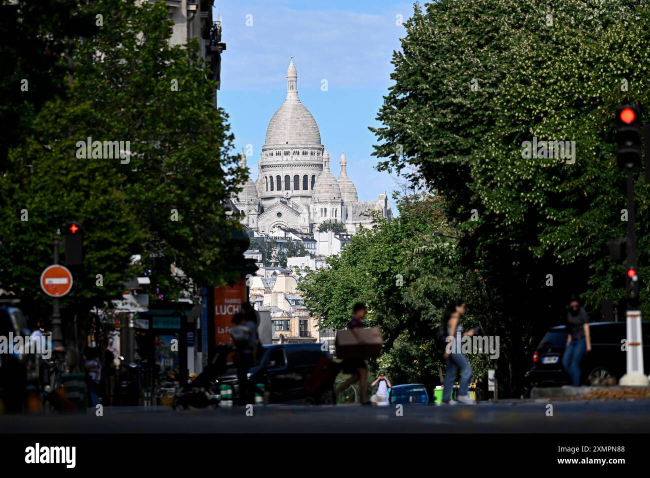 Paris (France) : la Basilique du Sacré-Cœur (« basilique du Sacré-coeur de Montmartre ») Banque D'Images