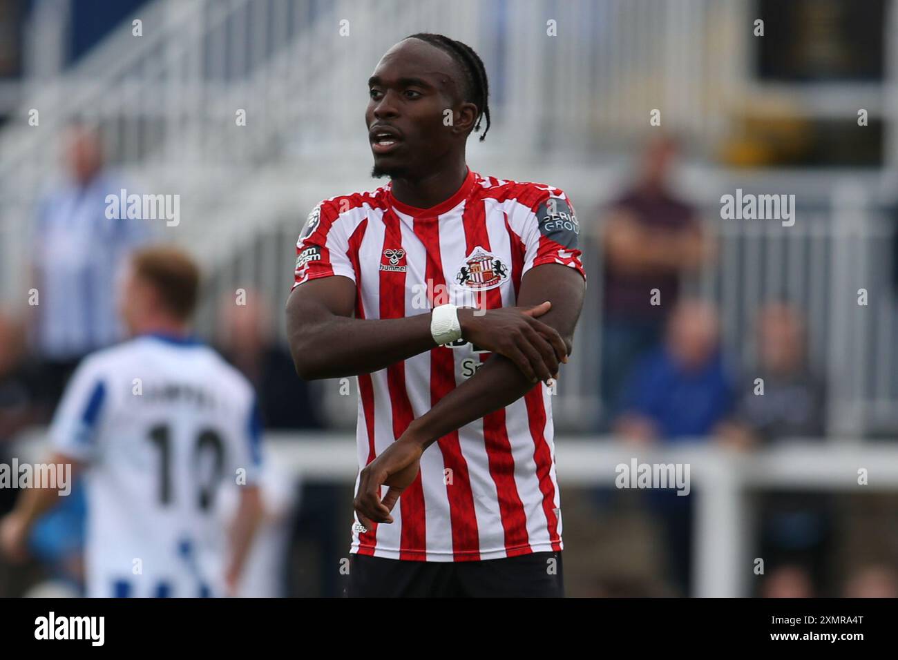 Jay Matete de Sunderland lors du match amical de pré-saison entre Hartlepool United et Sunderland au Victoria Park, Hartlepool le samedi 27 juillet 2024. (Photo : Michael Driver | mi News) crédit : MI News & Sport /Alamy Live News Banque D'Images