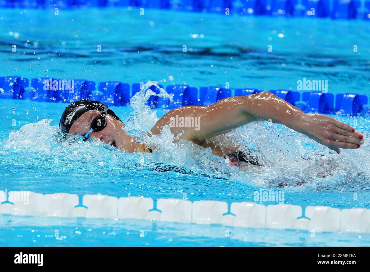 Summer McIntosh lors du médaillé individuel féminin du 400M à la Défense Arena de Paris le troisième jour des Jeux Olympiques de Paris 2024 en France. Date de la photo : lundi 29 juillet 2024. Banque D'Images