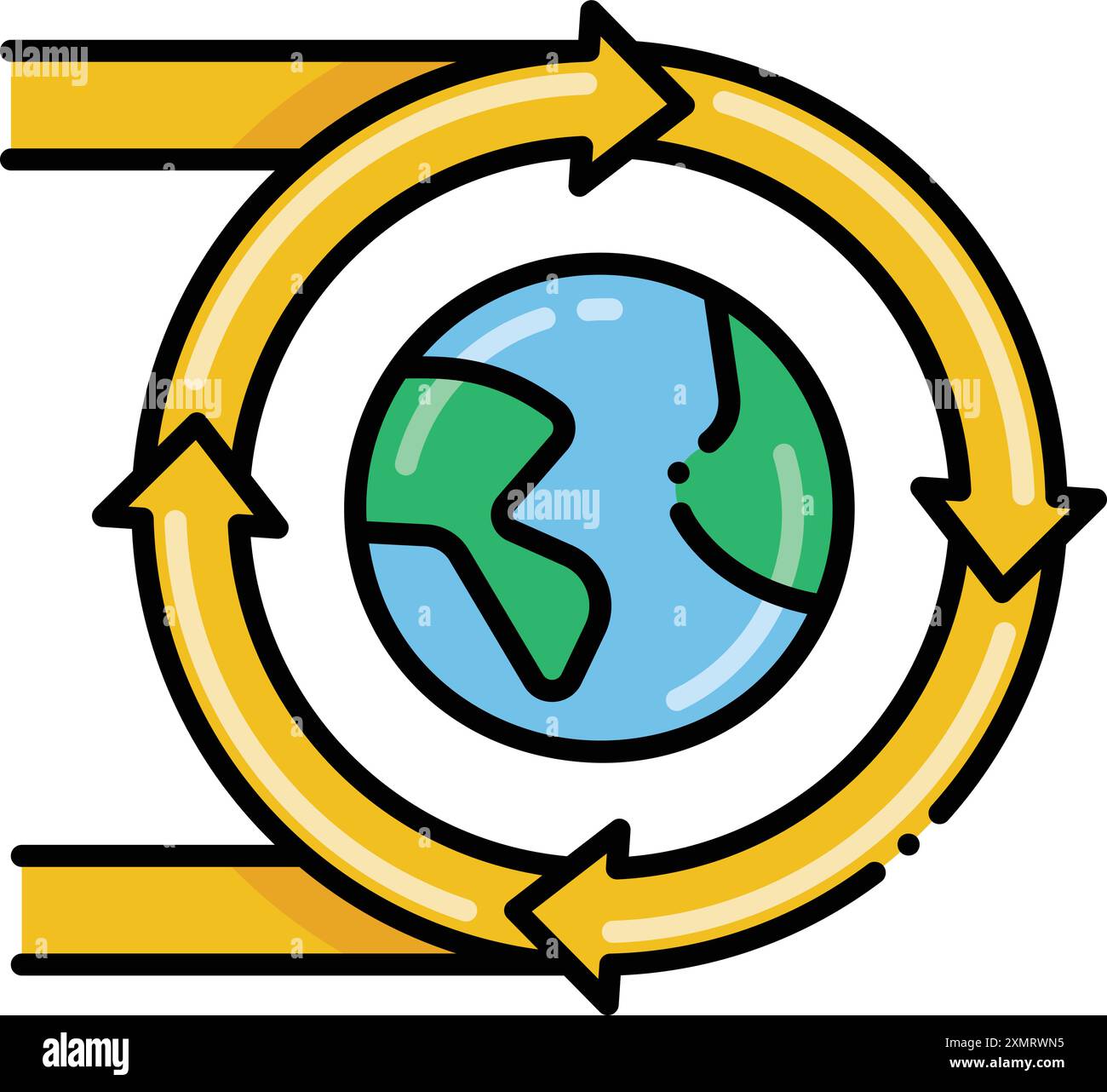 Chaîne logistique circulaire Illustration de Vecteur