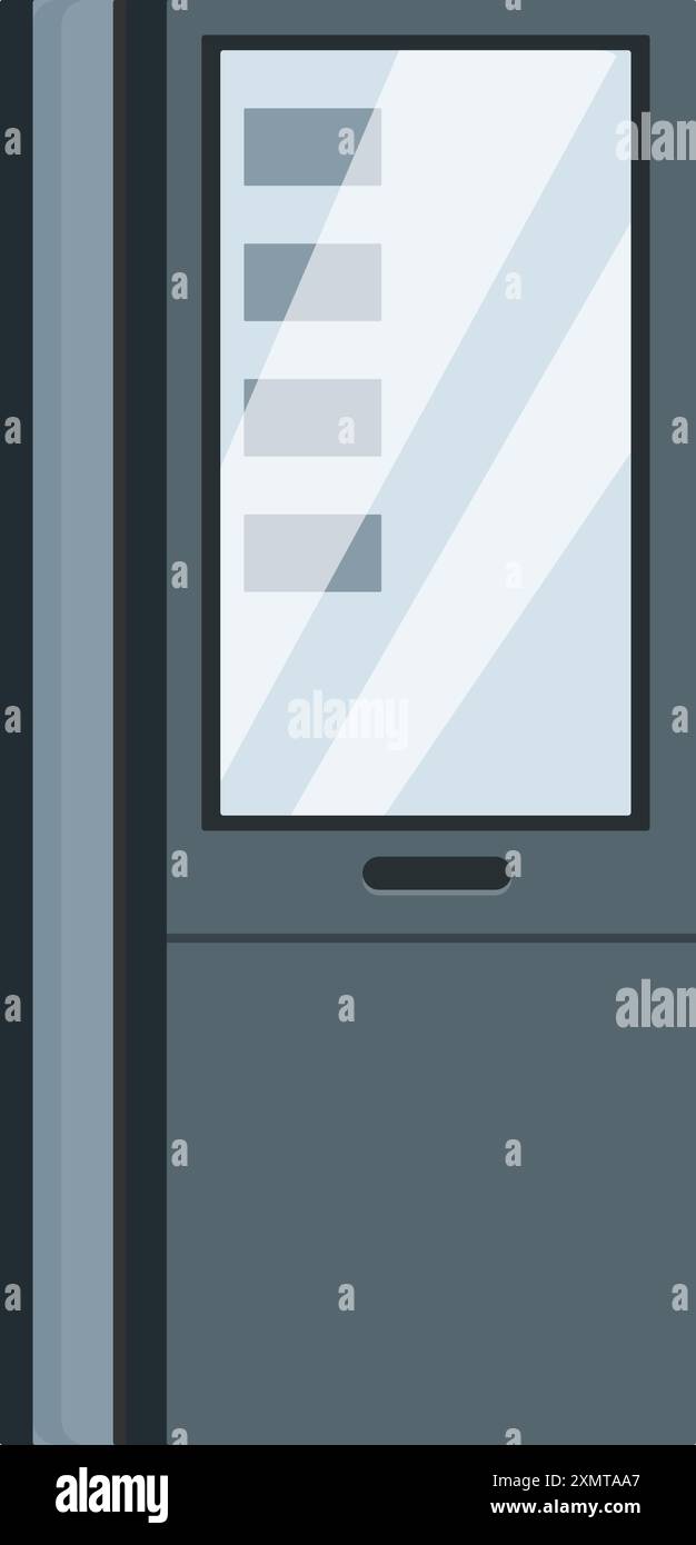 Kiosque d'information moderne affichant des informations importantes avec un design élégant Illustration de Vecteur