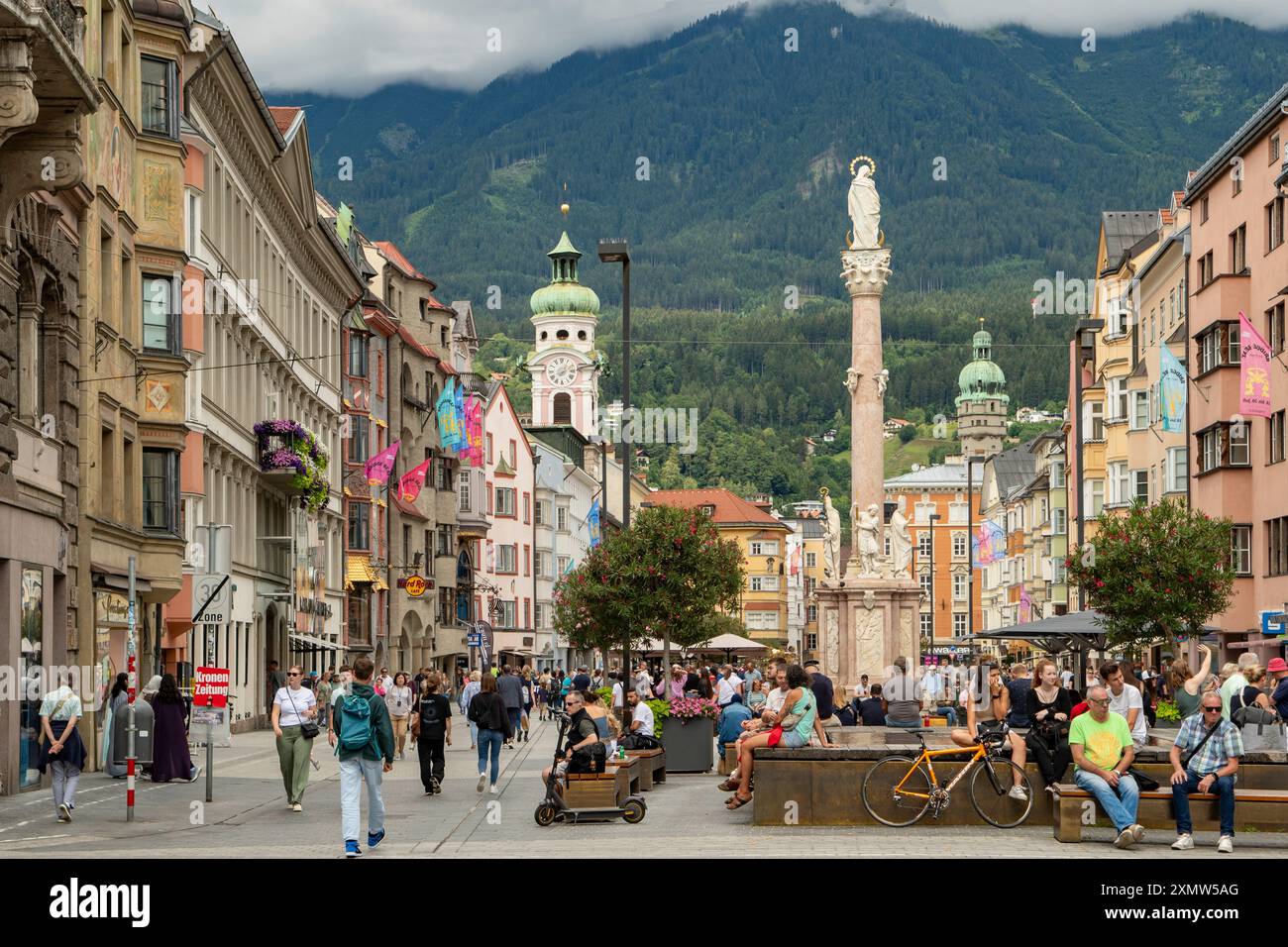 Maria-Theresien Strasse, Innsbruck, Autriche Banque D'Images