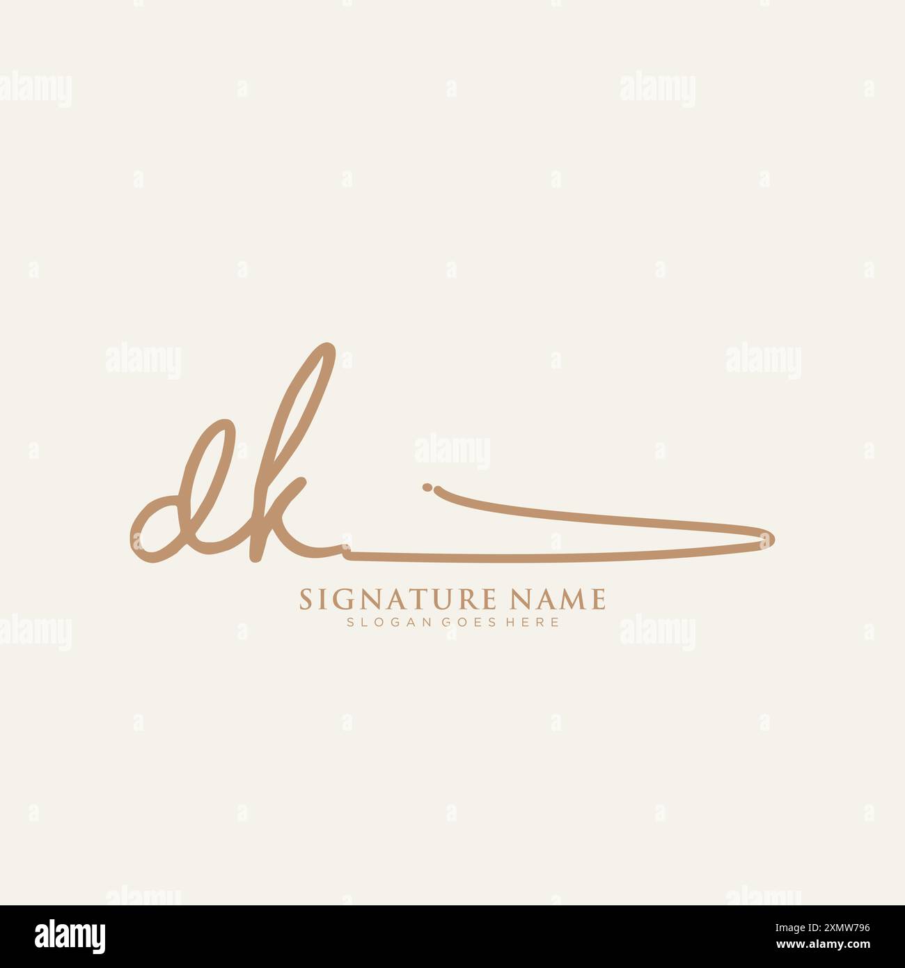 Modèle de logo de signature DK Illustration de Vecteur Modèle de logo de signature DK Illustration de Vecteur