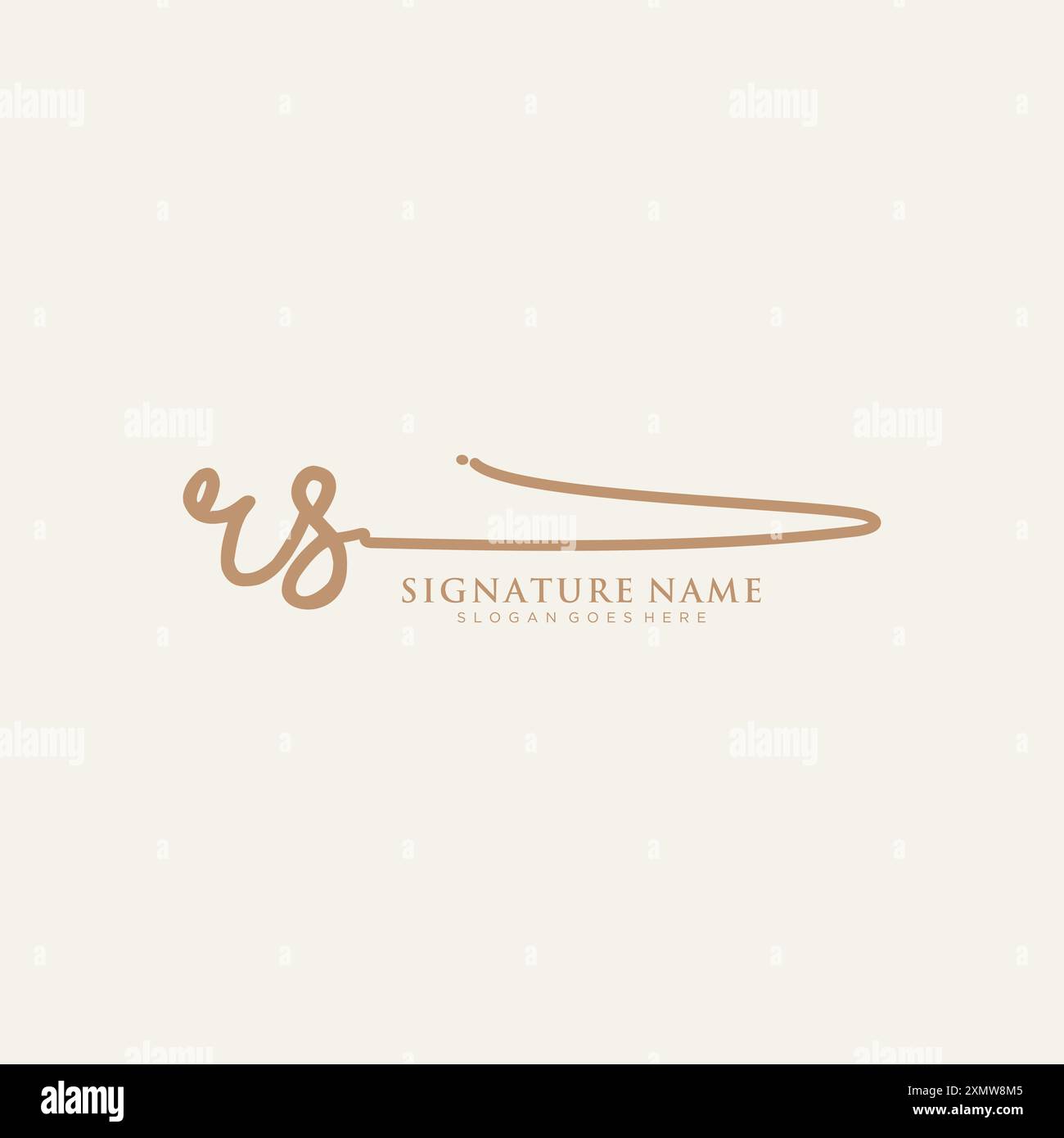 Modèle de logo signature RS Illustration de Vecteur