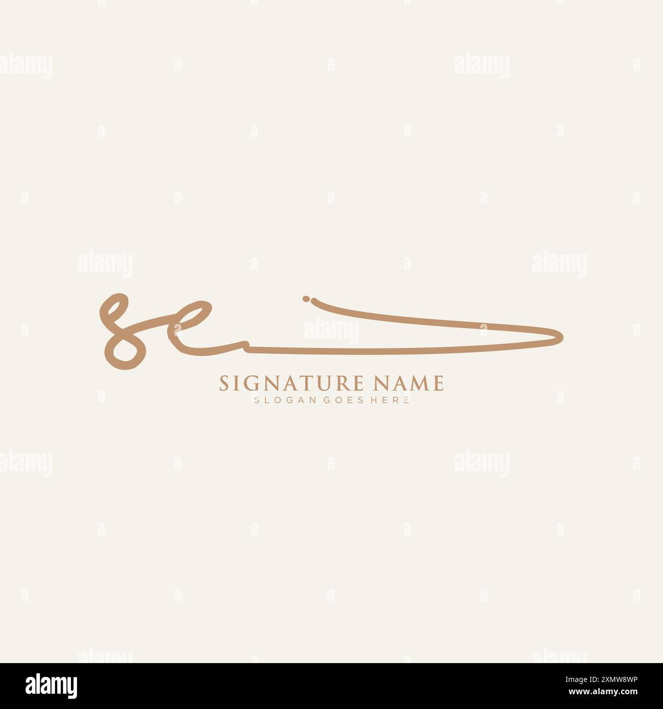 Modèle de logo de signature se Illustration de Vecteur