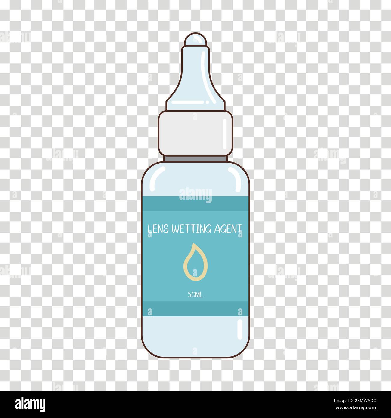 Bouteille de gouttes pour les yeux charmante Illustration de Vecteur