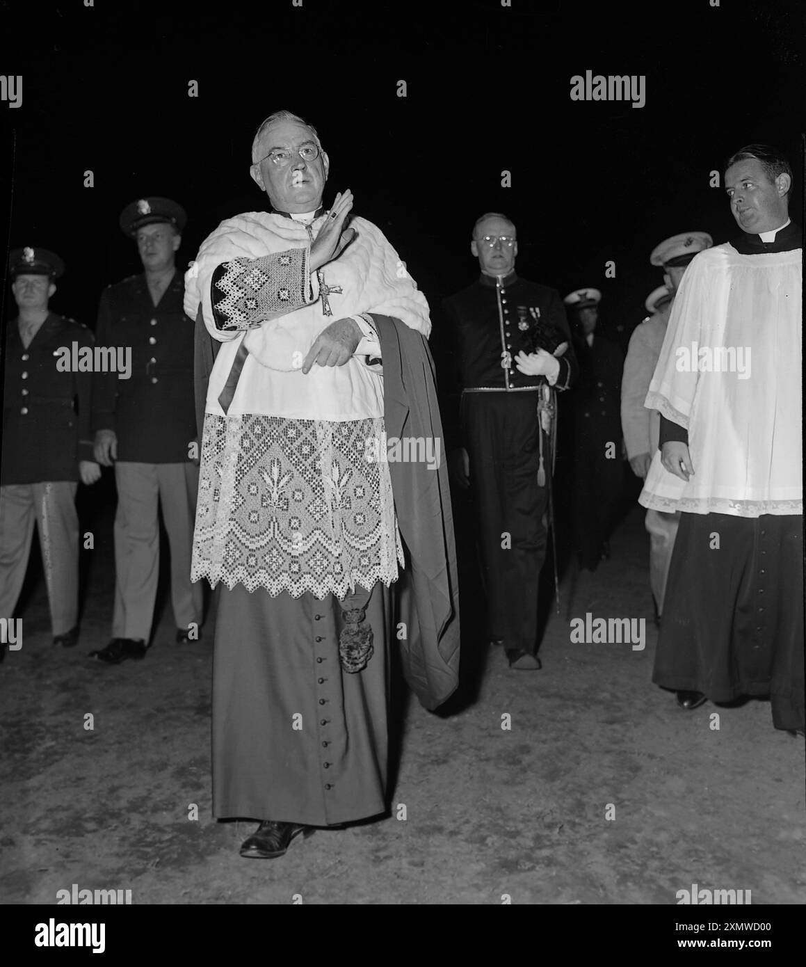 Photo de l'événement Holy Name Hour au Soldier Field à Chicago en 1945. Banque D'Images