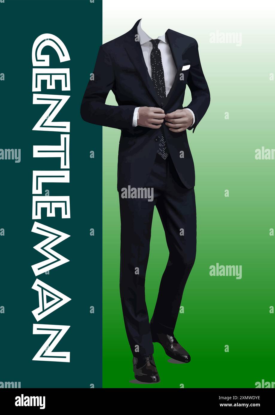 Abstrait beau homme sans visage. Illustration de Vector 3D Illustration de Vecteur