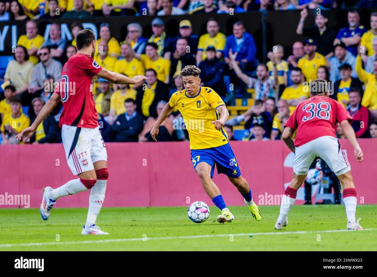 Brondby, Danemark. 29 juillet 2024. Clément Bischoff (37) de Broendby vu lors du match de 3F Superliga entre Broendby IF et Vejle BK au Brondby Stadion. Crédit : Gonzales photo/Alamy Live News Banque D'Images