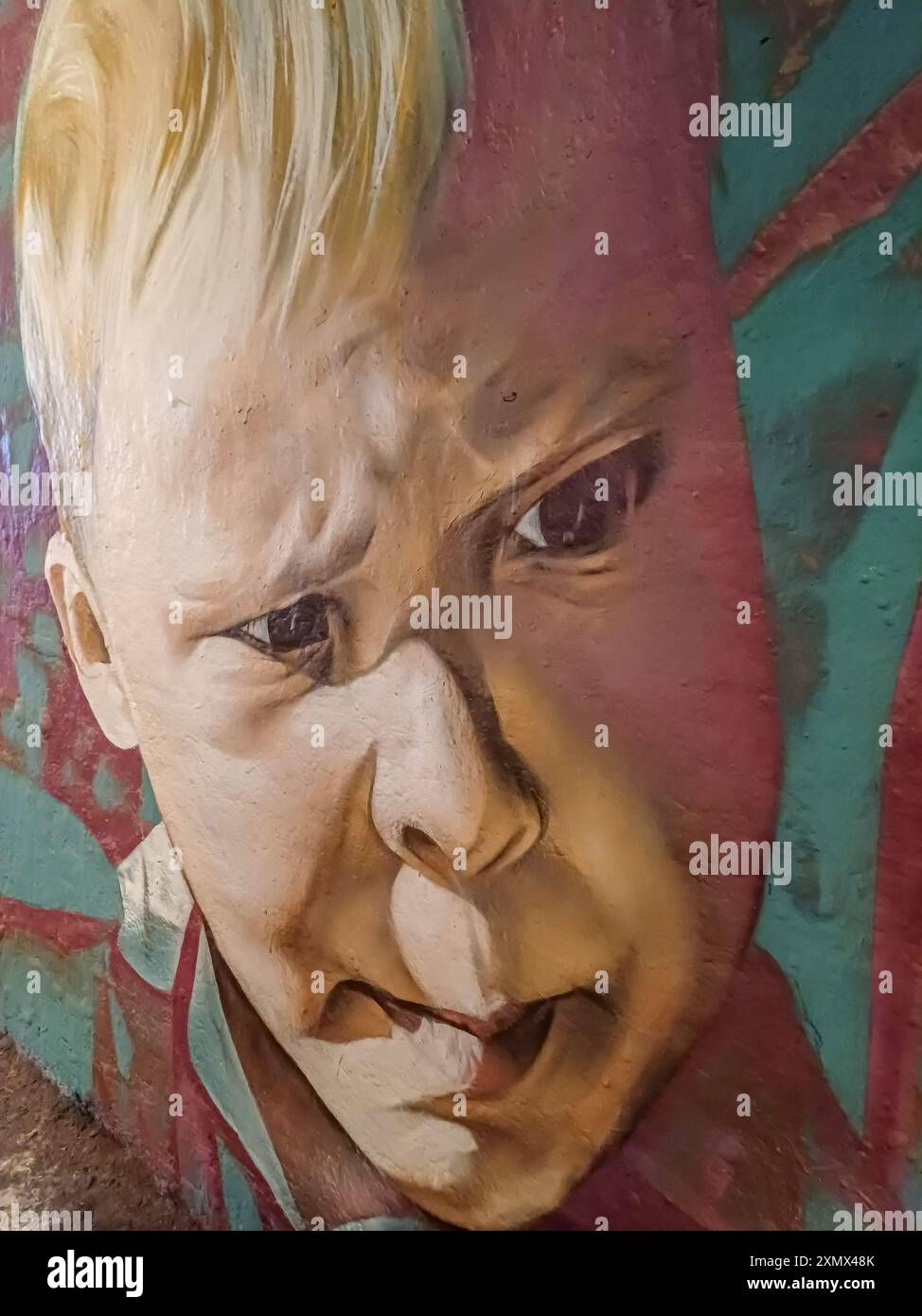 Tunnel graffiti, rue Leake Banque D'Images