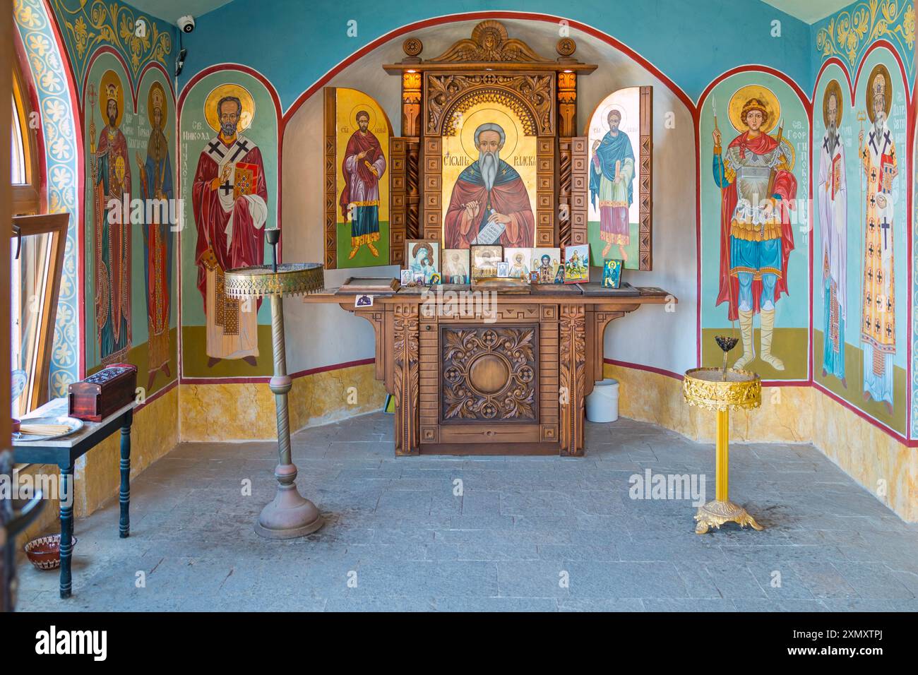 Sozopol, Bulgarie - 30 août 2023 : ancienne chapelle dans la ville de Sozopol, Bulgarie. Banque D'Images