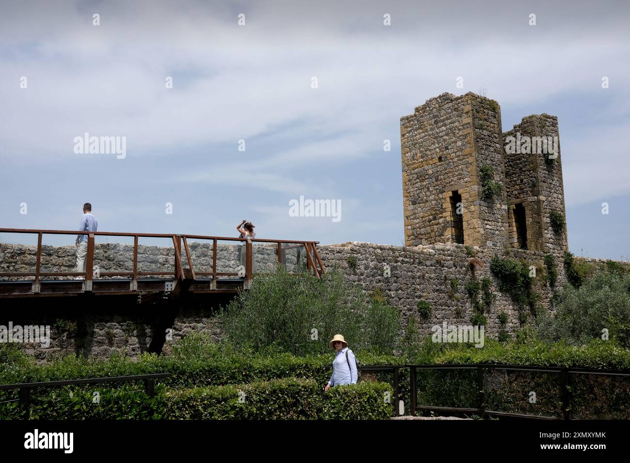 Monteriggioni en Toscane, Italie Banque D'Images