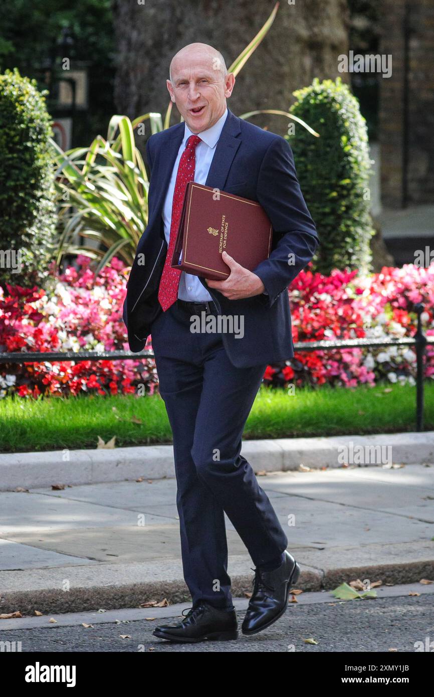 Londres, Royaume-Uni. 29 juillet 2024. John Healey, secrétaire à la Défense, député Rawmarsh et Conisbrough. Les ministres du Parti travailliste assistent à la réunion du cabinet à Downing Street, Londres, Royaume-Uni crédit : Imageplotter/Alamy Live News Banque D'Images