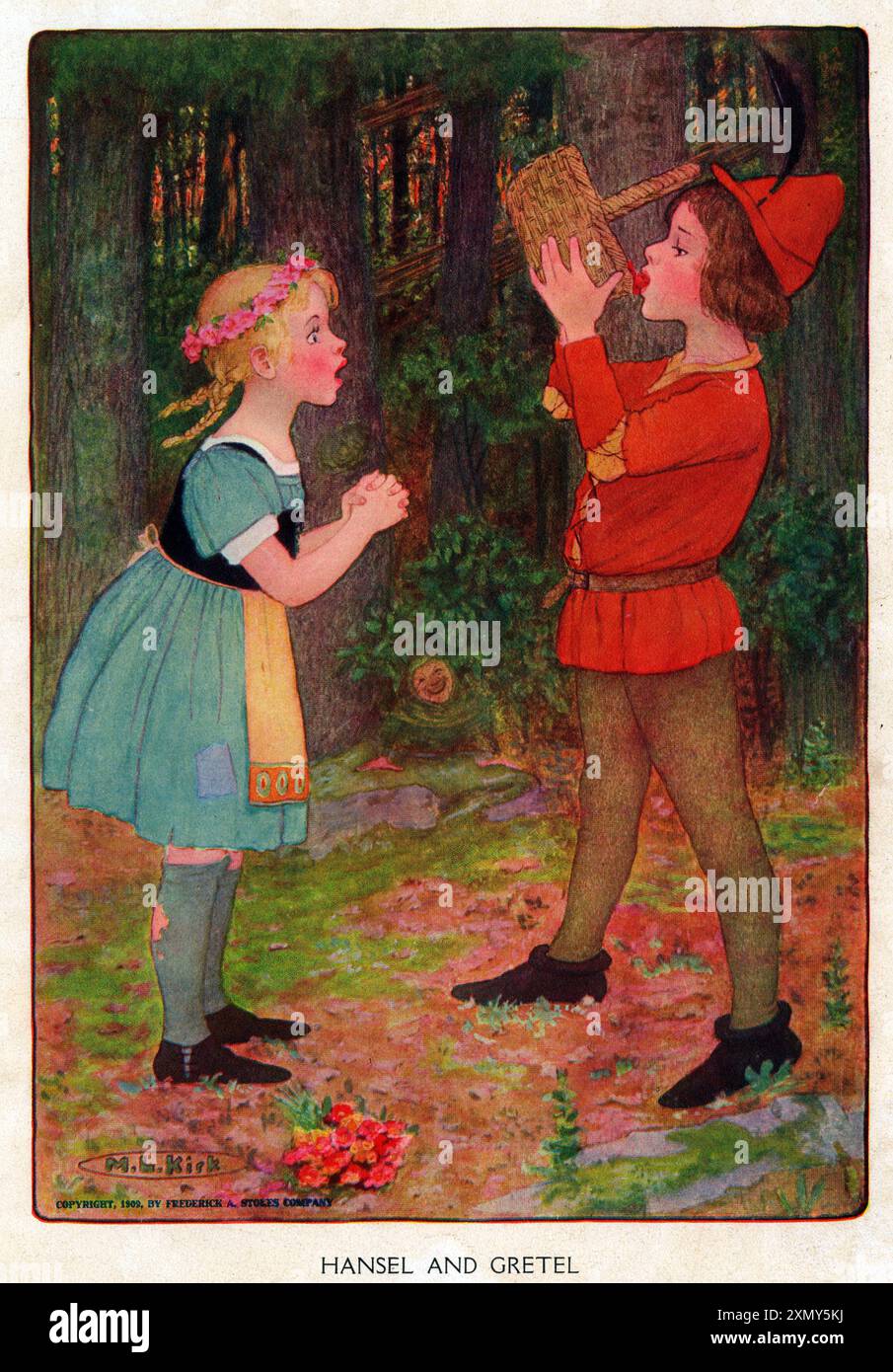 Illustration, Hansel et Gretel Banque D'Images