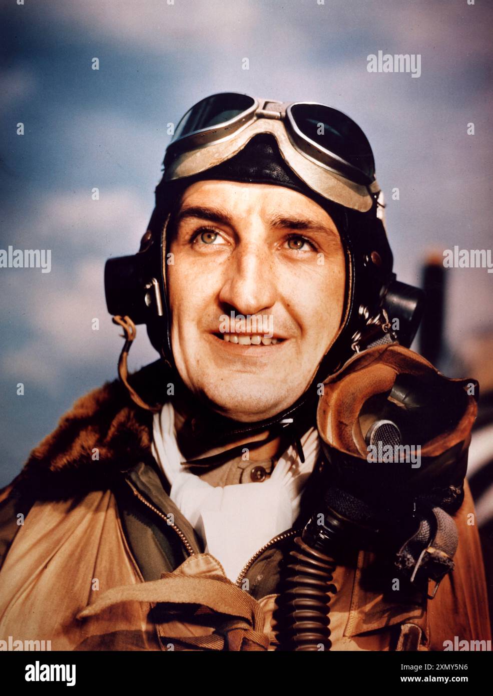 Gabreski, Francis S Pilot en tant que Lt Col 56th Fighter Group… Banque D'Images