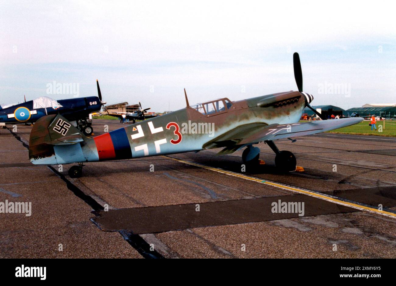 Hispano HA.1112-M1L Buchon G-BOML / Rouge 3 Banque D'Images