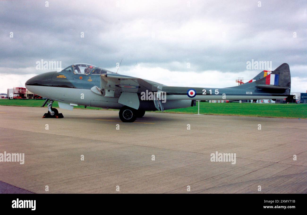 De Havilland DH.115 Vampire T.55 G-HELV / '215' Banque D'Images