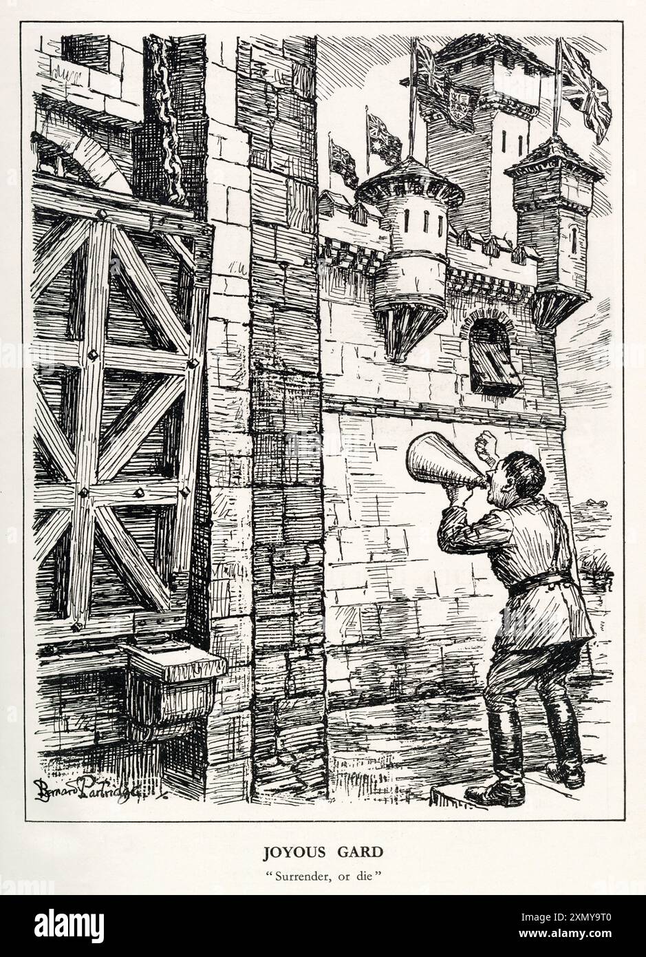 Joyeux Gard de Bernard Partridge Banque D'Images