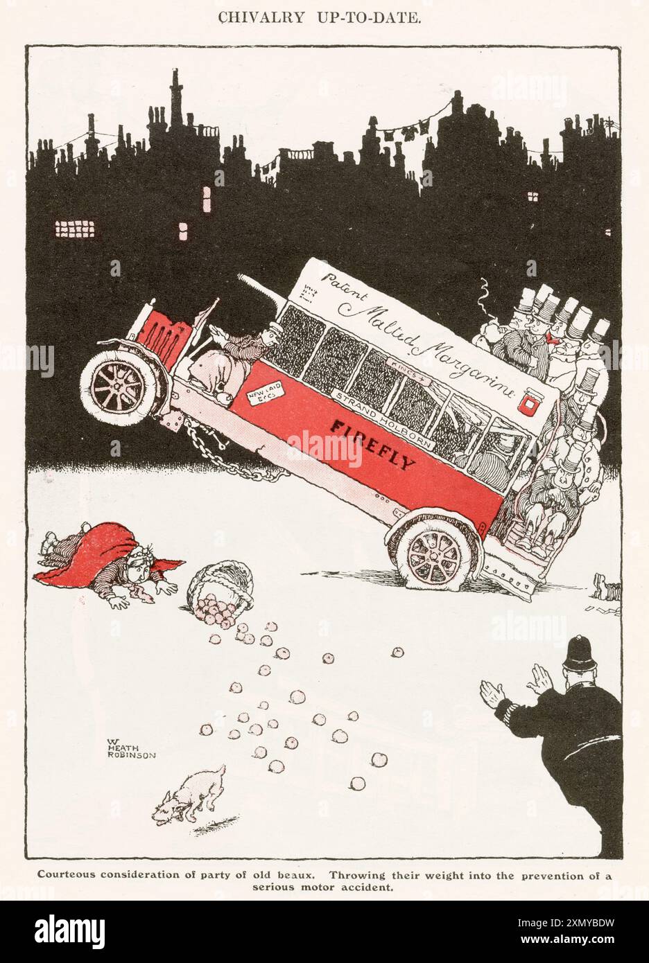 Chevalerie mise à jour par William Heath Robinson Banque D'Images