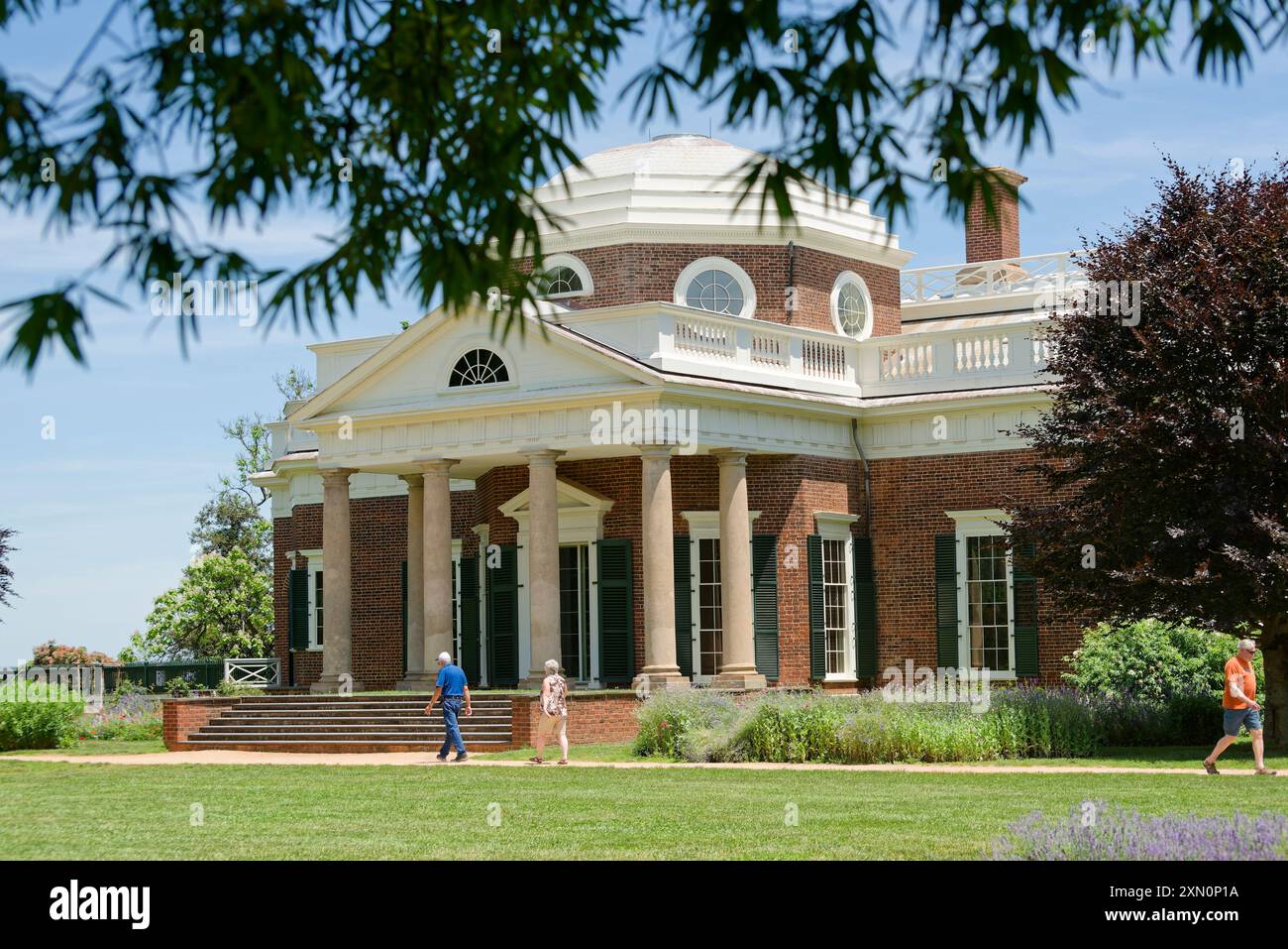 Monticello. La maison que Thomas Jefferson a construite en Virginie pour lui et sa famille. Banque D'Images