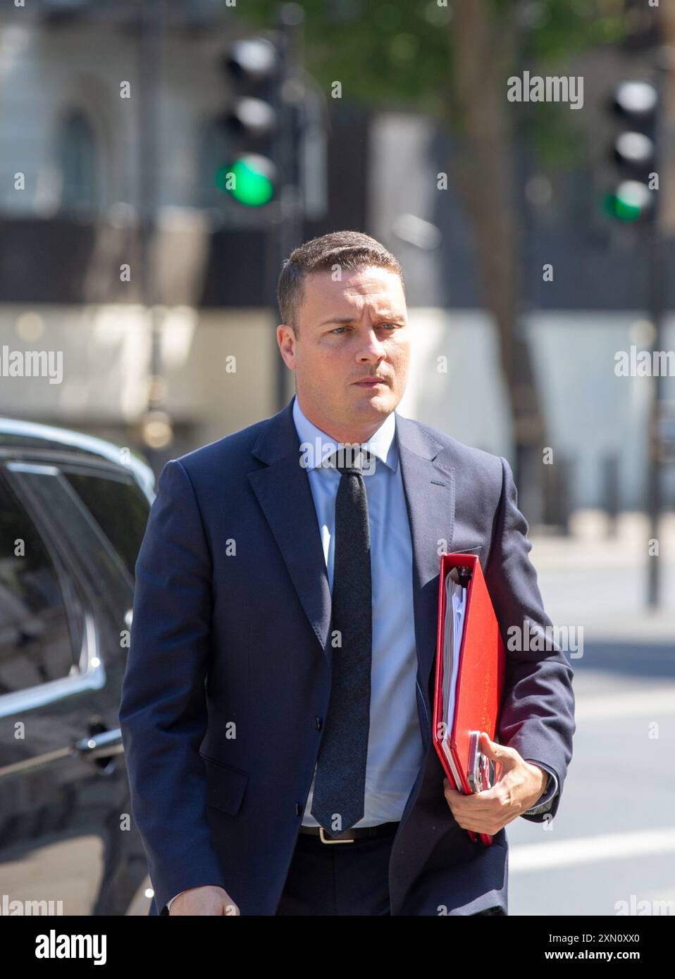 Londres, Royaume-Uni. 30 juillet 2024. Wes Streeting le député Wes - le secrétaire d'État à la santé et aux soins sociaux arrive au cabinet crédit : Richard Lincoln/Alamy Live News Banque D'Images