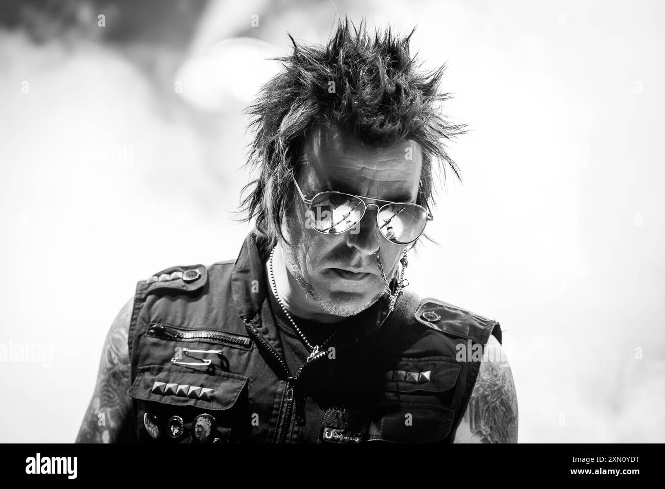 Rachel Bolan de Skid Row en concert au Sweden Rock Festival Banque D'Images
