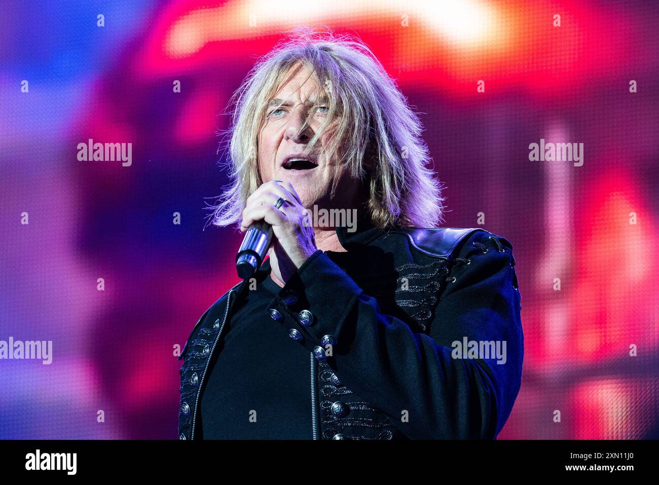 Joe Elliott de DEF Leppard en live Banque D'Images