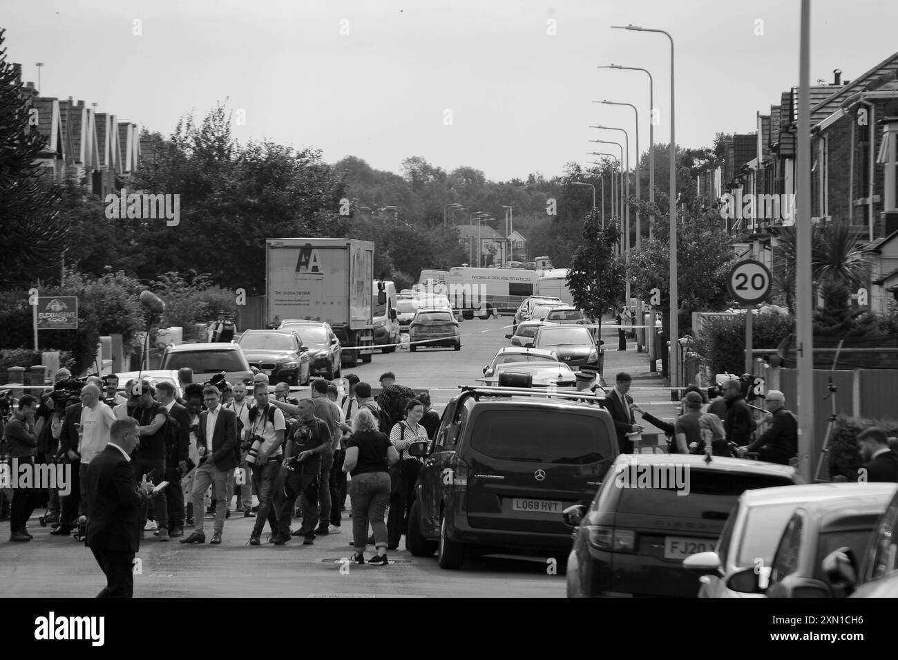 Scène des meurtres de Southport le 2024 juillet Banque D'Images