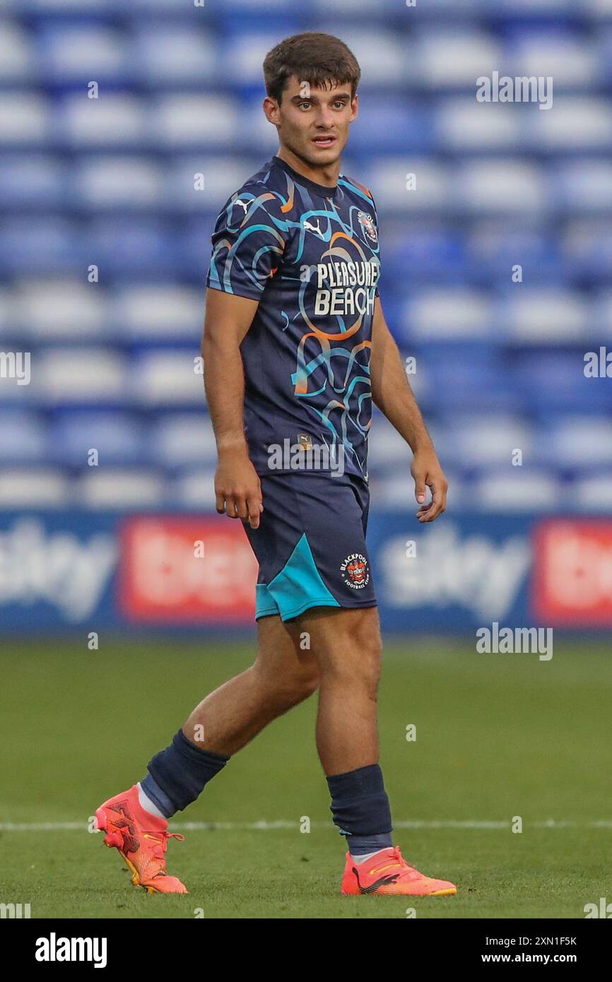 Rob Apter de Blackpool lors du match amical de pré-saison Tranmere Rovers vs Blackpool à Prenton Park, Birkenhead, Royaume-Uni. 30 juillet 2024. (Photo par Alfie Cosgrove/News images) à Birkenhead, Royaume-Uni le 30/07/2024. (Photo par Alfie Cosgrove/News images/SIPA USA) crédit : SIPA USA/Alamy Live News Banque D'Images