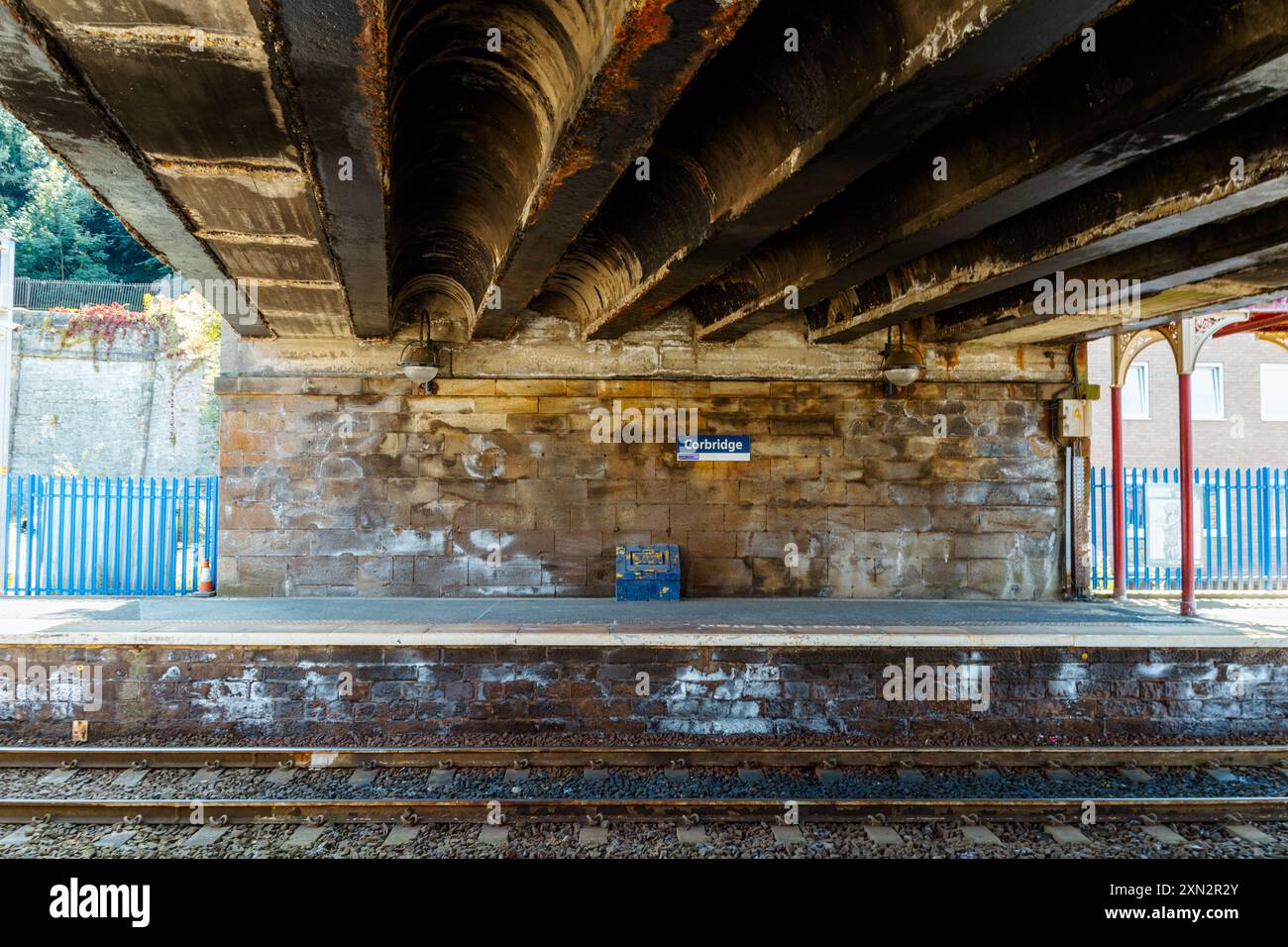 Gare de Corbridge dans le Northumberland Banque D'Images