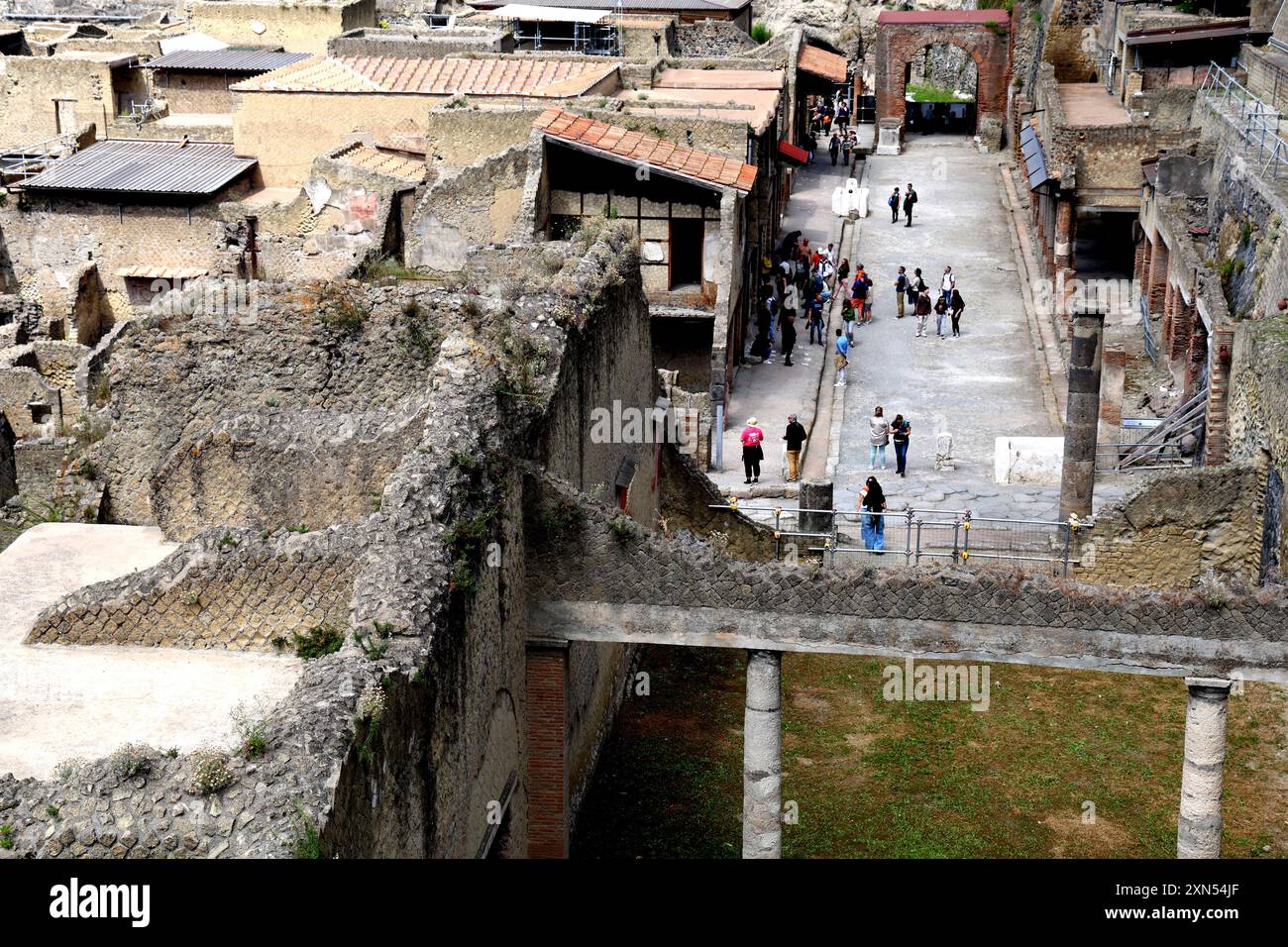 Ruines de l'ancienne ville romaine d'Herculanum en Italie Banque D'Images