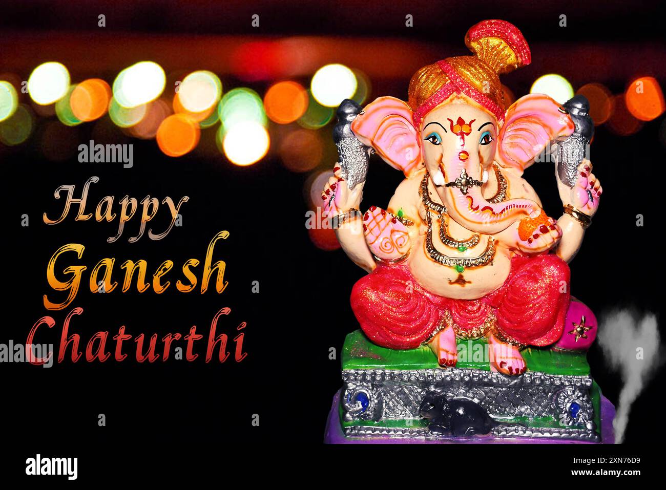 Seigneur Ganesha , Festival de Ganesha , Seigneur Ganesha sur fond coloré Banque D'Images