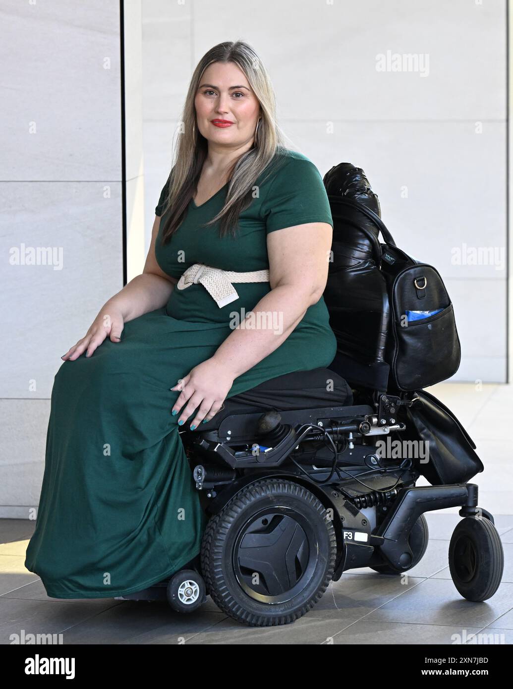 Brisbane, Australie. 31 juillet 2024. Marayke Jonkers, présidente de People with Disability Australia, est vue lors d'une conférence de presse à Brisbane, le mercredi 31 juillet 2024. Des mois après qu'une commission royale sur les personnes handicapées ait publié son rapport sur le bassin versant, le gouvernement fédéral a donné sa réponse tant attendue. (AAP image/Darren England) NO ARCHIVING Credit : Australian Associated Press/Alamy Live News Banque D'Images