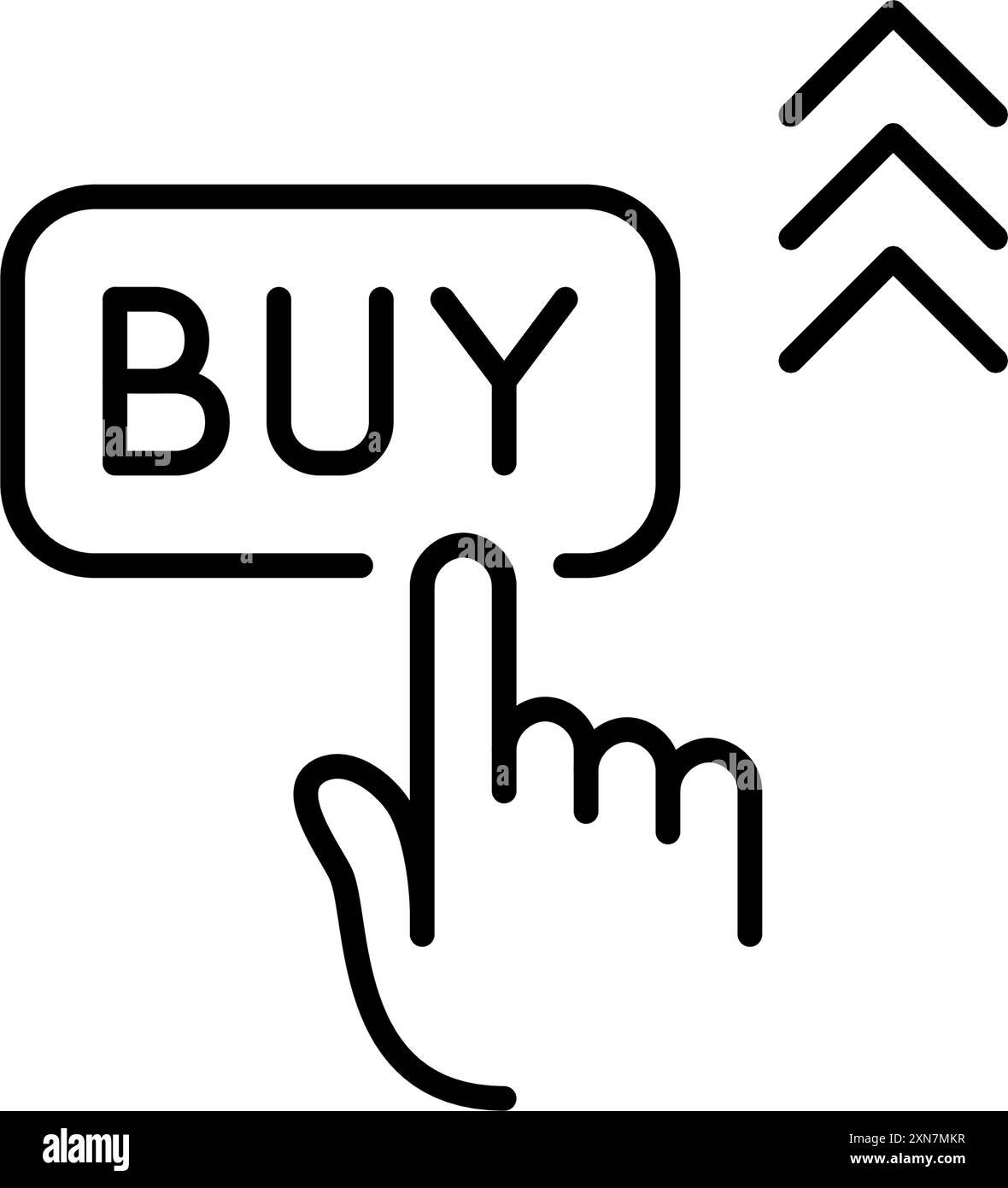 Acheter l'ordre des stocks avec les flèches vers le haut. Opportunités d'investissement et de commerce. Tendance croissante. Icône vectorielle Pixel Perfect Illustration de Vecteur