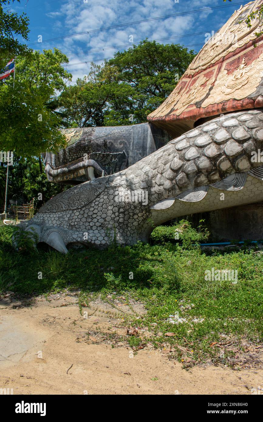 Wat Samphran ou Temple Dragon, Nakhon Pathom, Thaïlande Banque D'Images