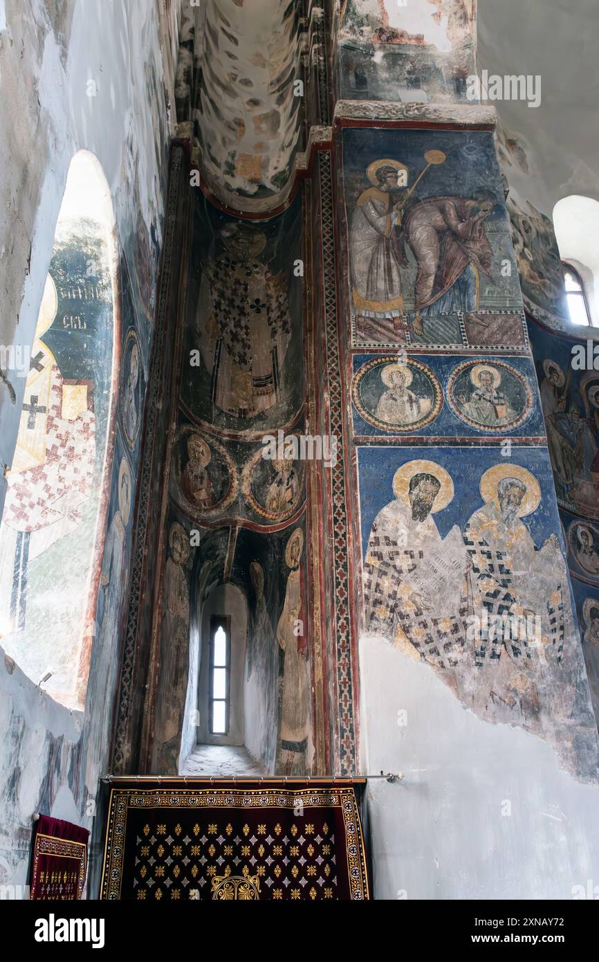 Monastère Manasija, l'intérieur de l'église de la Sainte Trinité est situé dans le monastère de Manasija du 15ème siècle. Banque D'Images